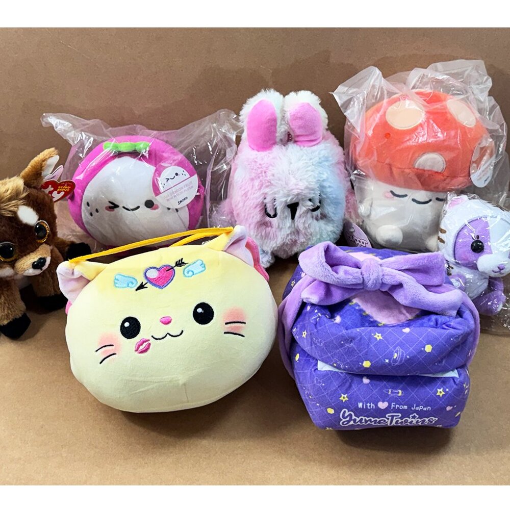 NEW Smoko Yumetwins TY Beanie Babies 7 Cute Kawaii Plushie Lot